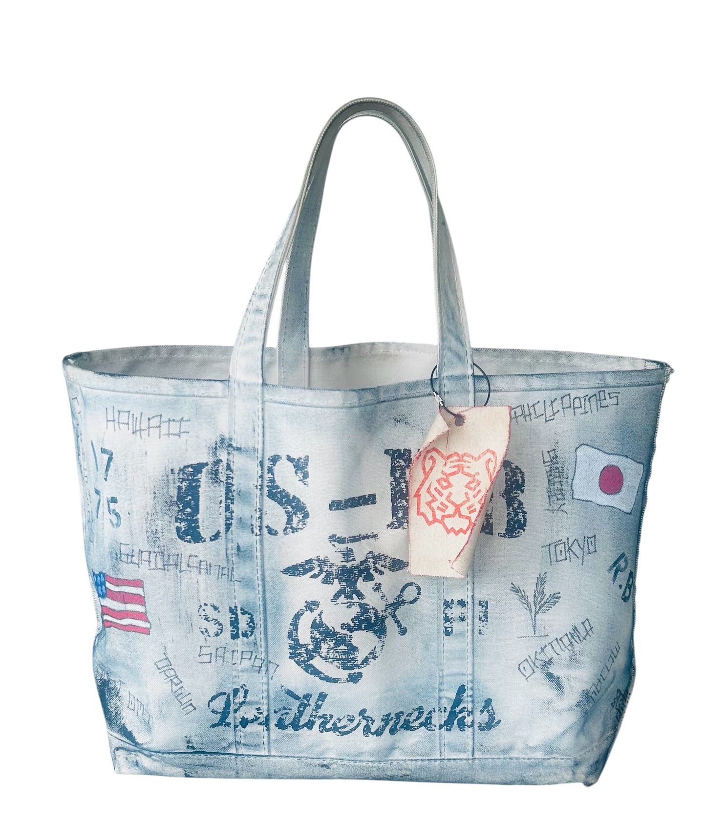 Distress Canvas Tote Bag