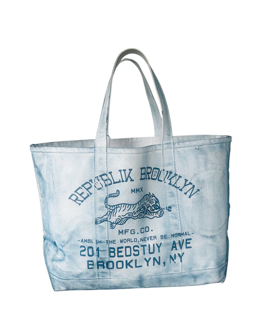 Distress Canvas Tote Bag