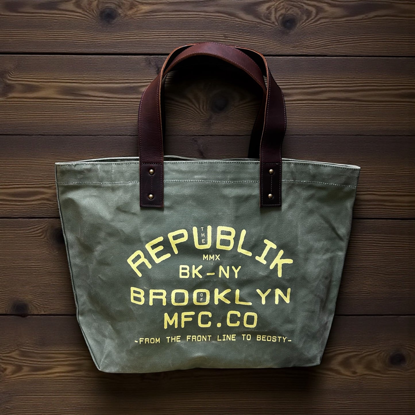 Wax Canvas with Leather straps